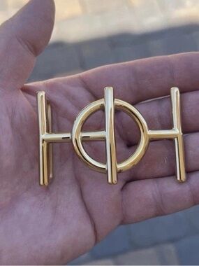 Hermes Ulysse Gold Belt Buckle  38mm w/ Dust Bag